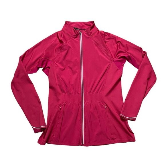 ATHLETA Run Free Jacket Candy Apple Size Medium - Picture 1 of 7